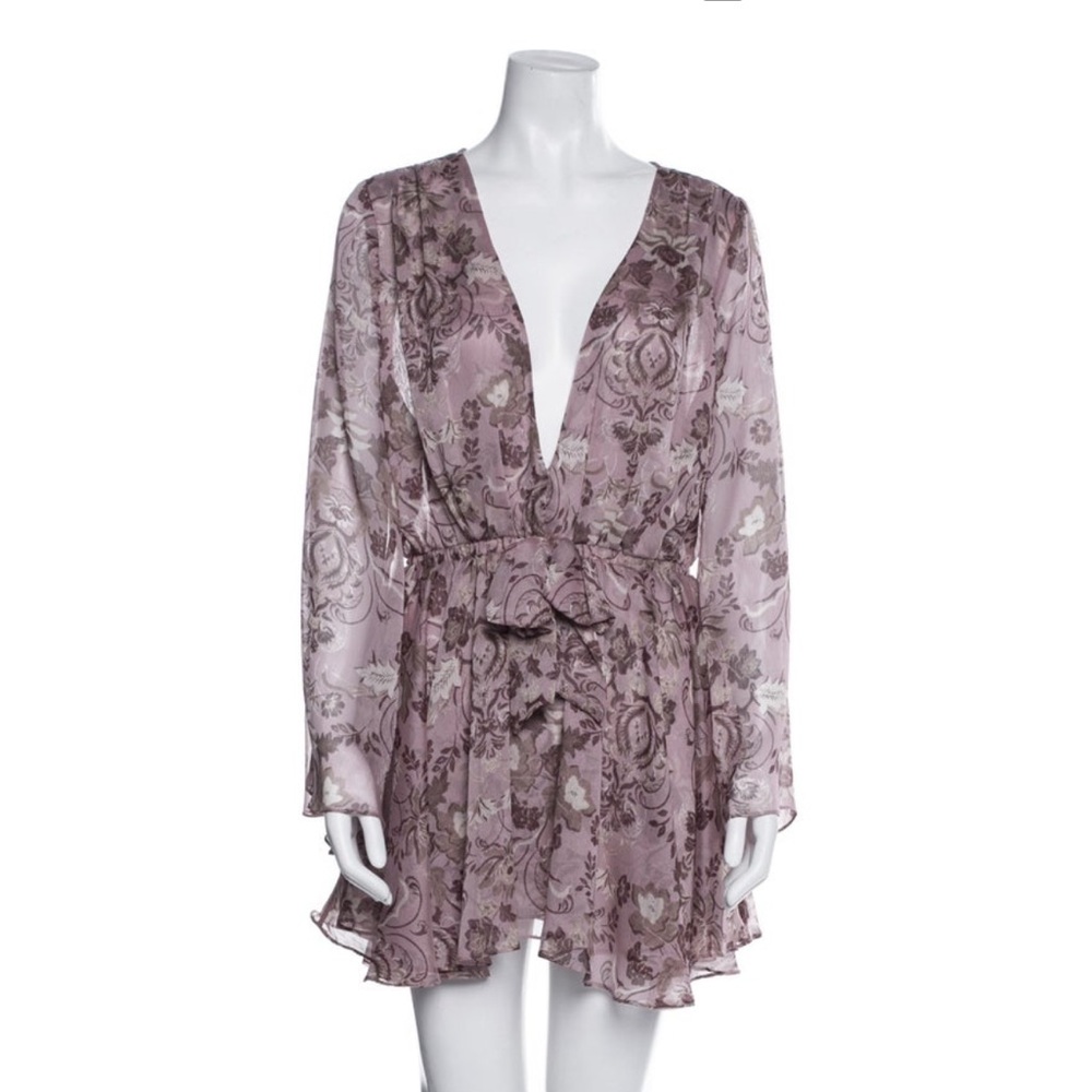 MISA Los Angeles Floral Long Sleeve Dress